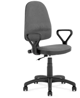 Kancelárske stoličky HALMAR Bravo kancelárska stolička s podrúčkami sivá / čierna