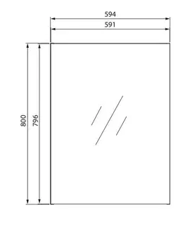 Kúpeľňový nábytok CERSANIT - Zrkadlová skrinka CITY 60, biela DSM S584-024-DSM