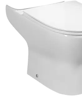 Záchody Bruckner - DARIO RIMLESS WC misa pre kombi, spodný/zadný odpad, biela 201.401.4