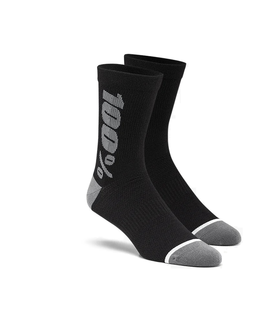 Pánske ponožky Merino ponožky 100% Rythym čierne/šedé L/XL (42-46)