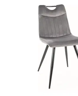 Jedálenské stoličky FREO VELVET jedálenská stolička, šedá