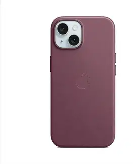 Puzdrá na mobilné telefóny Zadný kryt FineWoven pre Apple iPhone 15 s MagSafe, morušovo červená MT3E3ZM/A