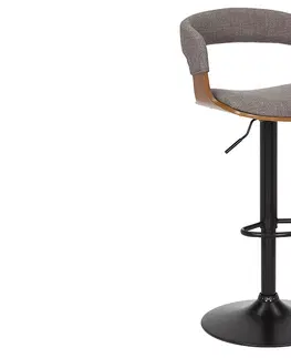 Barové stoličky LuxD Dizajnová barová otočná stolička Uriela jaseň / sivá