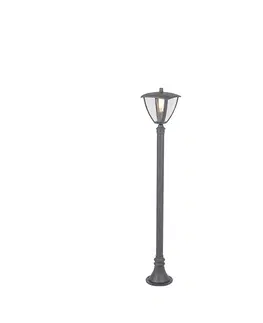 Zahradne stlpove lampy Moderný vonkajší lampáš tmavošedý 136,5 cm - platar