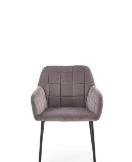 Jedálenské stoličky HALMAR K305 jedálenské kreslo sivá / čierna