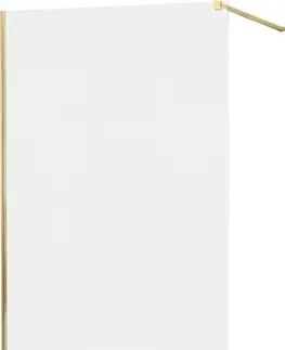 Sprchové dvere MEXEN/S - KIOTO Sprchová zástena WALK-IN 70x200 cm 8 mm, zlatá, matné sklo 800-070-101-50-30