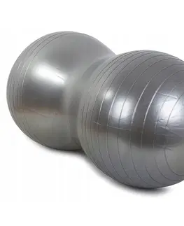 Gymnastické lopty Gymnastická lopta Peanut s pumpičkou, sivá