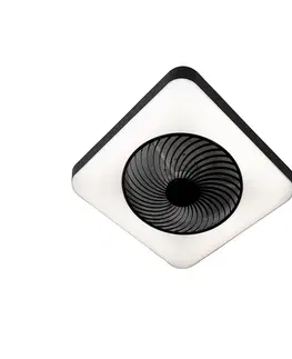 Stropne ventilatory Stropný ventilátor hranatý čierny vrátane LED stmievateľných - Climo