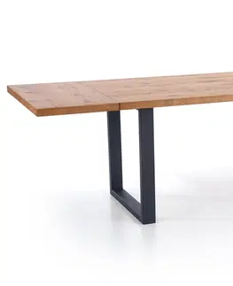 Jedálenské stoly HALMAR Perez rozkladací jedálenský stôl dub svetlý / čierna