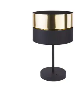 Lampy  Stolná lampa HILTON 1xE27/25W/230V mosadz/čierna 