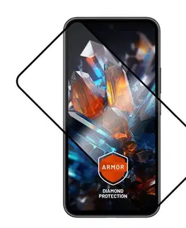 Tvrdené sklá pre mobilné telefóny FIXED Armor prémiové ochranné tvrdené sklo pre Samsung Galaxy A55 5G, čierne FIXGA-1263-BK