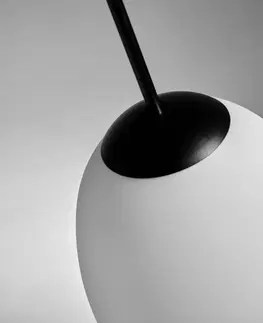 Závesné svietidlá miloox by Sforzin Závesné svietidlo Drop, mliečne sklo, čierna