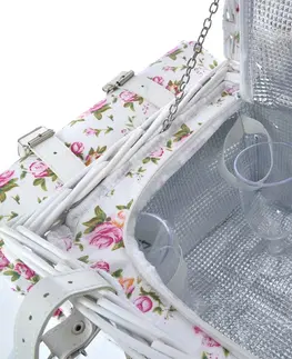 Chladiace tašky a boxy Orion Kôš prútený na piknik hranatý s vybavením pre 4 osoby