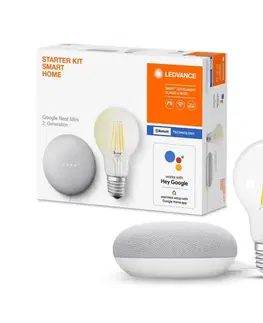 LED osvetlenie Ledvance Ledvance - Inteligentný reproduktor Google Nest Mini Wi-Fi + LED Žiarovka E27 