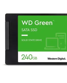 Pevné disky WD 240 GB Green SSD disk 2,5"SATAIII, 540 MB 465 MB, 7 mm WDS240G3G0A