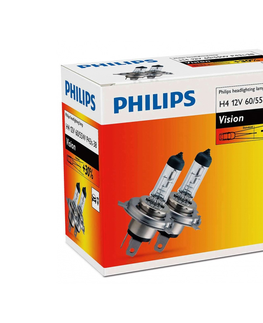 Žiarovky Philips SADA 2x Autožiarovka Philips VISION 12342PRC2 H4 P43t-38/60W/55W/12V 3200K 