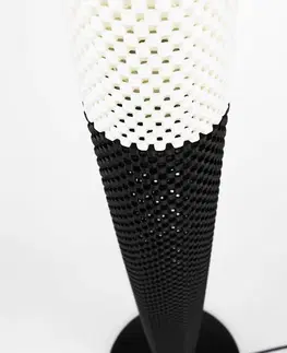 Stojacie lampy Tagwerk Stojaca lampa Black & White z biomateriálu