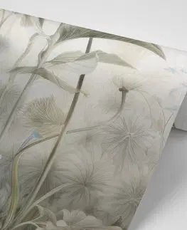 Samolepiace tapety Samolepiaca tapeta kvety zahalené prírodou s modrým kontrastom
