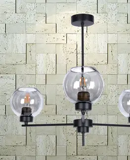 Moderné lampy do obývačky Luster Aldar Čierna/Grafit K-4851 LW3