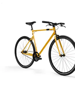 cyklistick Mestský bicykel Single Speed 500 žltý