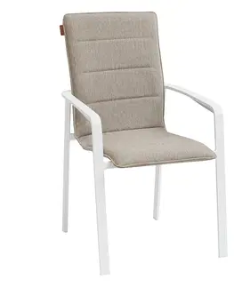 Záhradné stoličky a kreslá Hliníkové kreslo CAPRI (biela)