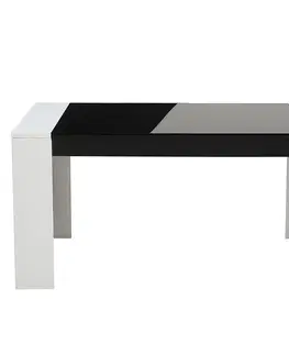 Jedálenské stoly Stôl Toledo TS 155x90 biely/čierna 11008828