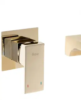 Kúpeľňové batérie REA - Podomietková umývadlová alebo vaňová batéria Mason zlatá REA-B5150