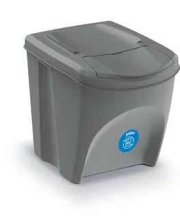 Odpadkové koše NABBI IKWB25S3 odpadkový kôš na triedený odpad (3 ks) 25 l sivý kameň