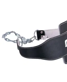 Fitness rukavice Kožený vzpieračský pás s reťazou inSPORTline NF-9057 čierna