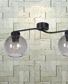 Moderné lampy do obývačky Luster Aiden Čierna/Smoky K-2624 LW2