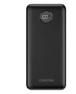 Powerbanky Powerbanka Canyon s digitálnym displejom 1 x USB-C 2x USB-A 20000, čierna CNE-CPB2002B