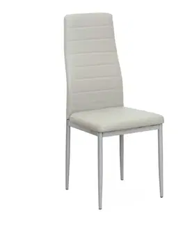 Stoličky Stolička, svetlosivá ekokoža/sivý kov, COLETA NOVA