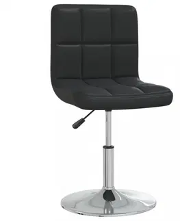 Kancelárske stoličky Kancelárska stolička umelá koža / chróm Dekorhome Čierna