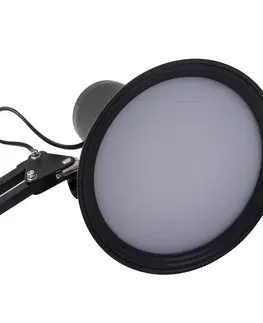 Stolové lampy s klipom Lindby Lindby LED svietidlo Undra, čierne, stmievateľné, nastaviteľné