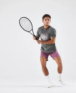 bedminton Pánske tričko Soft na tenis kaki