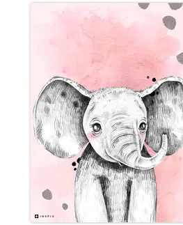 Obrazy do detskej izby Obraz do detskej izby - Farebný so slonom