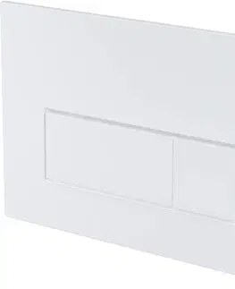 Záchody DEANTE Podstavný rám, pre závesné WC misy + SLIM tlačidlo bílé  + WC CERSANIT CLEANON CASPIA + SEDADLO CST_WC01 A51P CP1