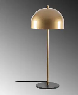 Stolové lampy Opviq Stolová lampa Can NT-134, zlatá, tienidlo polkruh