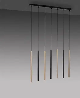 Závesné svietidlá Paul Neuhaus LED závesné svietidlo Flute, stmievateľné, 7-pl.