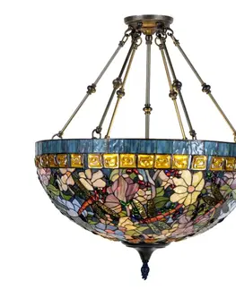 Závesné svietidlá Clayre&Eef Gloria – závesná lampa v štýle Tiffany