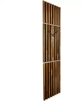 Hodiny Závesné hodiny z dubového dreva Lamele 250cm FlexiStyle z238-d1