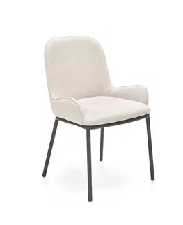 Jedálenské stoličky HALMAR K481 jedálenská stolička béžová / čierna
