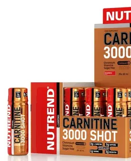 L-karnitín Carnitine 3000 Shot - Nutrend 20 x 60 ml. Pomaranč