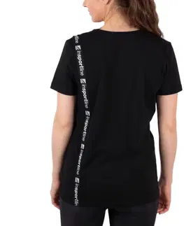Dámske tričká Dámske tričko inSPORTline Sidestrap Woman čierna - L