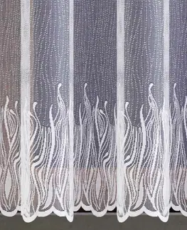 Záclony Forbyt, Hotová záclona alebo balkónový komplet, Nela, biela 200 x 250 cm