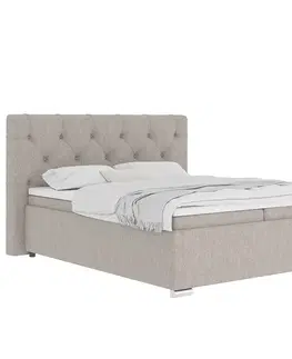 Postele Boxspringová posteľ 160x200, sivohnedná Taupe, MORINA