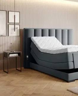 Elektrické polohovacie Elektrická polohovacia boxspringová posteľ VERONA Eltap Solar 99 - čierna