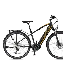Elektrobicykle Trekingový elektrobicykel 4EVER Mercury Elite Trek - model 2021 čierna/zlatá - 17"