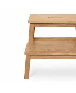 Cabinets & Storage Sklopný schodík, kaučukové drevo
