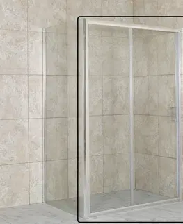 Sprchovacie kúty HOPA - Sprchové dvere do niky TREOS - FARBA rámu - Hliník leštený, Rozmer A - 110 cm, Smer zatvárania - Univerzálny Ľavé / Pravé, Výplň - Číre bezpečnostné sklo - 6 mm OLBENW102711CC